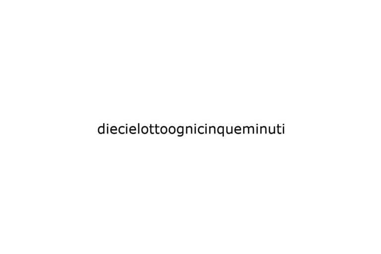 diecielottoognicinqueminuti