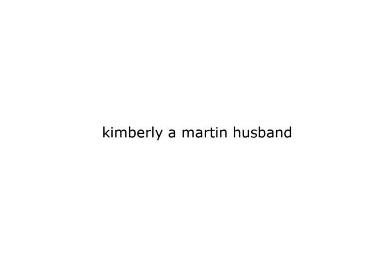 kimberly a martin husband