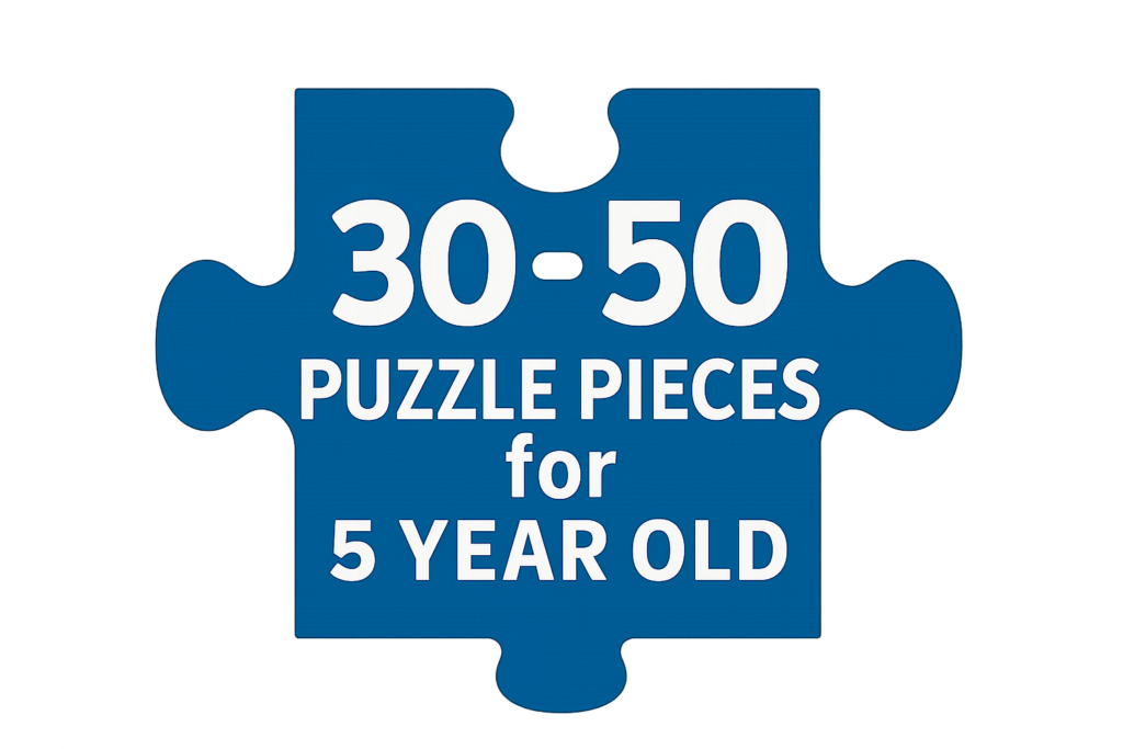 how many puzzle pieces for 5 year old