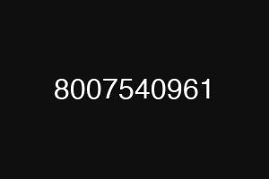 8007540961
